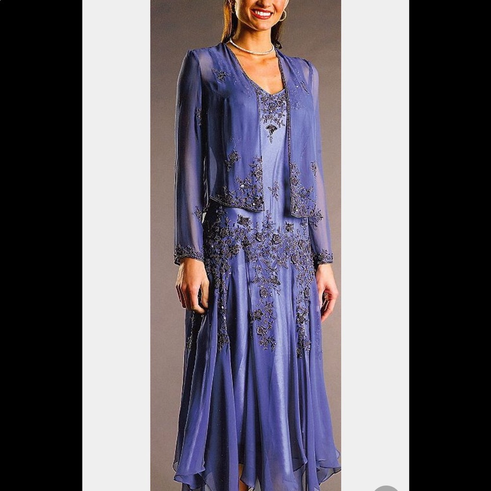 Scala Size 16 beaded Mother of the Bride dress